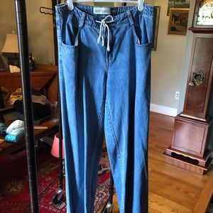 GAP drawstring wide leg jeans